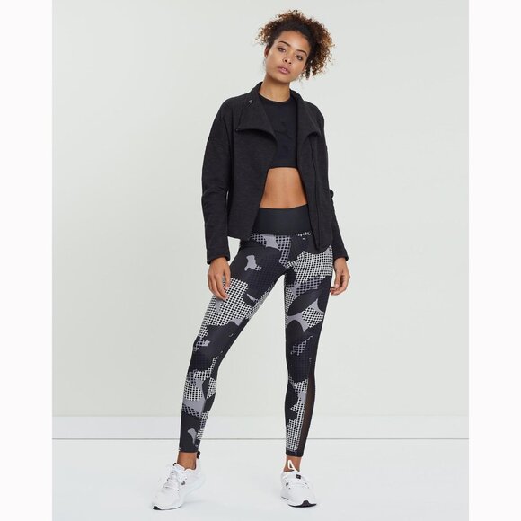Adidas Women's Heart Racer Track Heathered Charcoal Grey Jacket - Picture 5 of 11